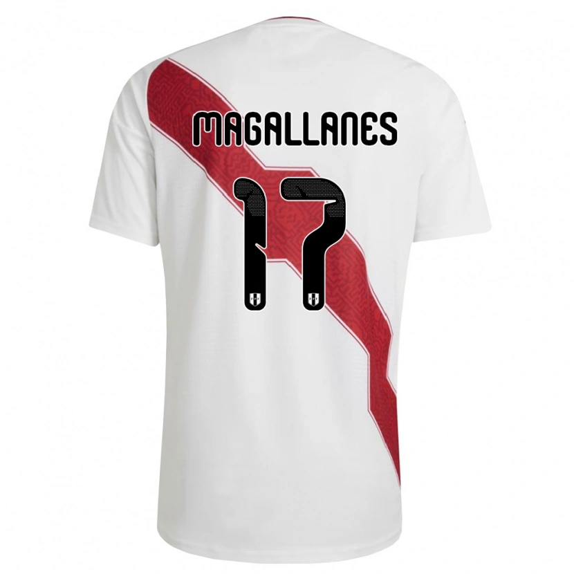 Danxen Kid Peru Piero Magallanes #17 White Red Black Home Jersey 26-28 T-Shirt