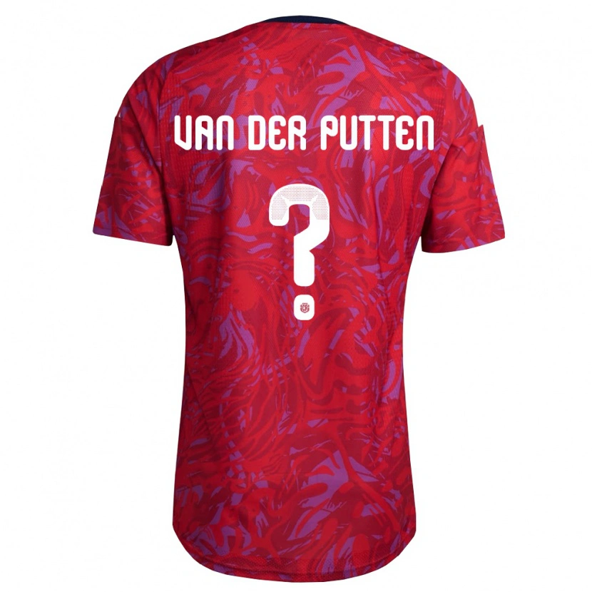 Danxen Kid Costa Rica Santiago Van Der Putten #0 Red Purple Navy Home Jersey 26-28 T-Shirt