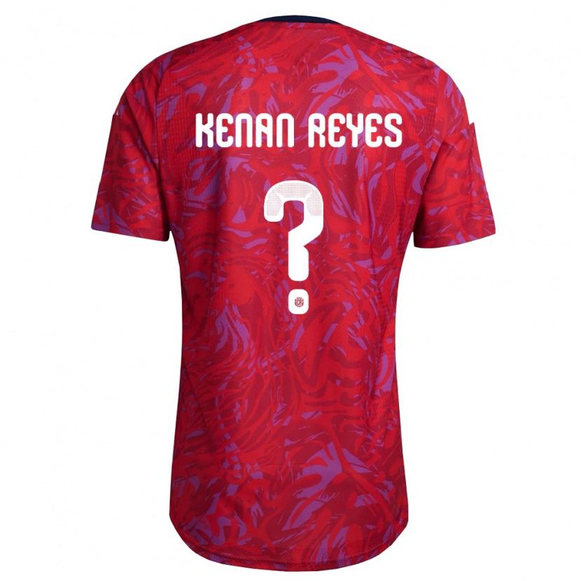 Danxen Kid Costa Rica Kenan Reyes #0 Red Purple Navy Home Jersey 26-28 T-Shirt