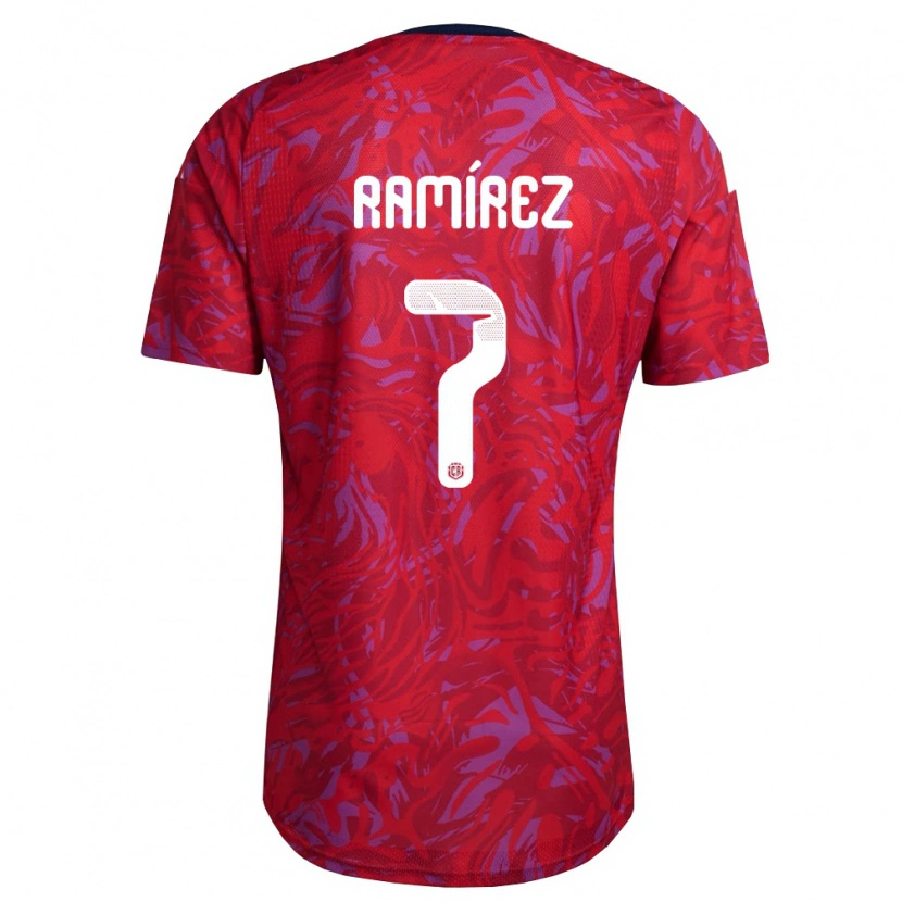 Danxen Kid Costa Rica Dylan Ramírez #7 Red Purple Navy Home Jersey 26-28 T-Shirt