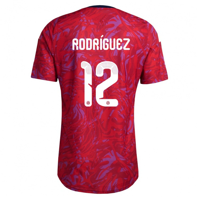 Danxen Kid Costa Rica Lixy Rodriguez #12 Red Purple Navy Home Jersey 26-28 T-Shirt