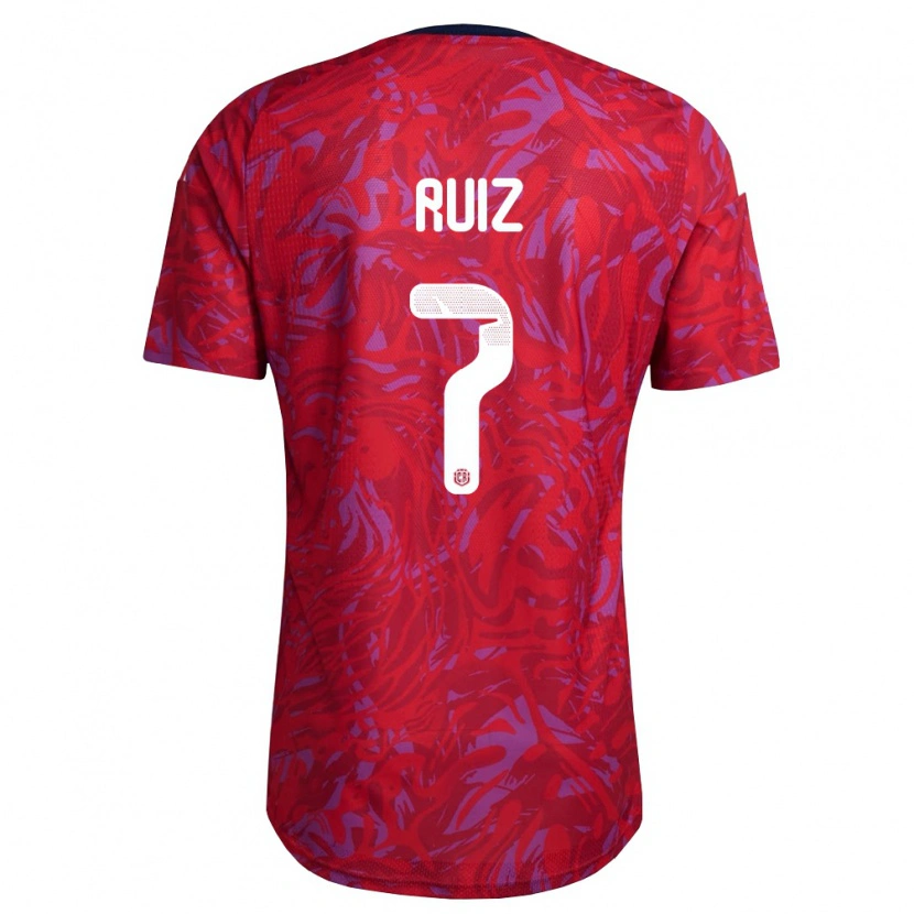 Danxen Kid Costa Rica John Ruiz #7 Red Purple Navy Home Jersey 26-28 T-Shirt