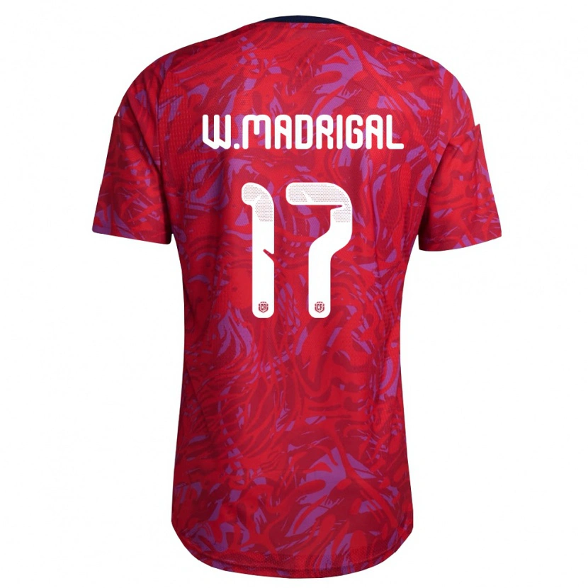 Danxen Kid Costa Rica Warren Madrigal #17 Red Purple Navy Home Jersey 26-28 T-Shirt