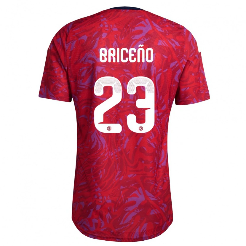 Danxen Kid Costa Rica Kevin Briceño #23 Red Purple Navy Home Jersey 26-28 T-Shirt