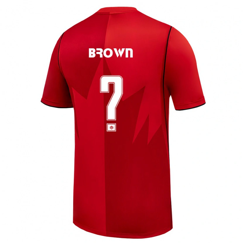 Danxen Kid Canada Evan Brown #0 Red White Home Jersey 26-28 T-Shirt