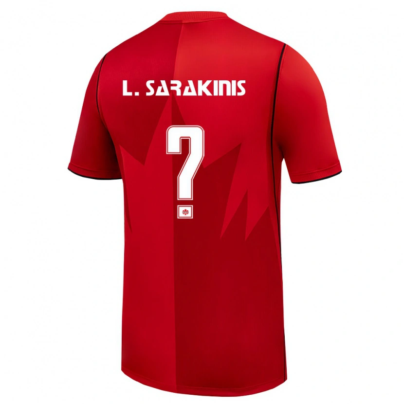 Danxen Kid Canada Lucas Sarakinis #0 Red White Home Jersey 26-28 T-Shirt
