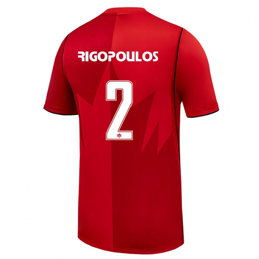 Danxen Kid Canada Theo Rigopoulos #2 Red White Home Jersey 26-28 T-Shirt