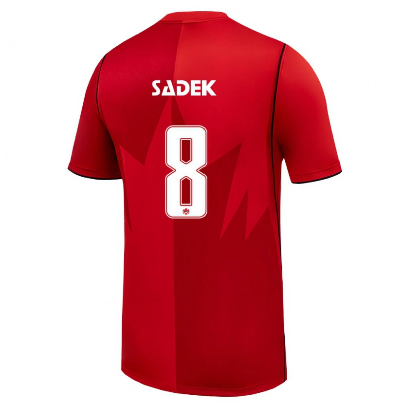 Danxen Kid Canada Aghilas Sadek #8 Red White Home Jersey 26-28 T-Shirt