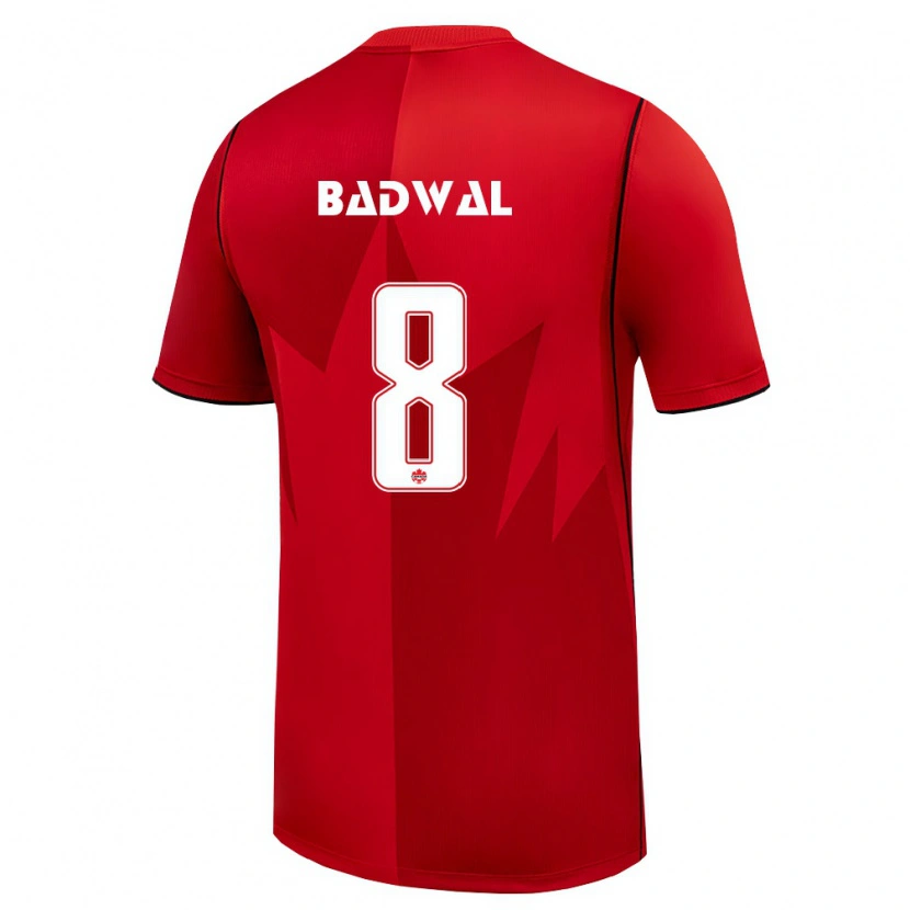 Danxen Kid Canada Jeevan Badwal #8 Red White Home Jersey 26-28 T-Shirt