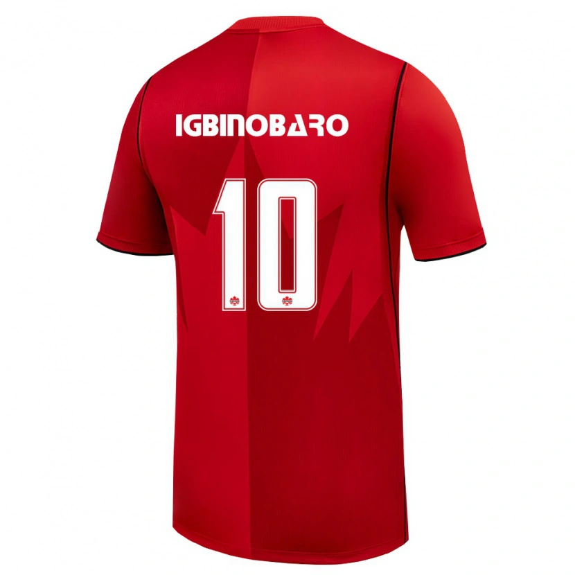 Danxen Kid Canada Philip Igbinobaro #10 Red White Home Jersey 26-28 T-Shirt
