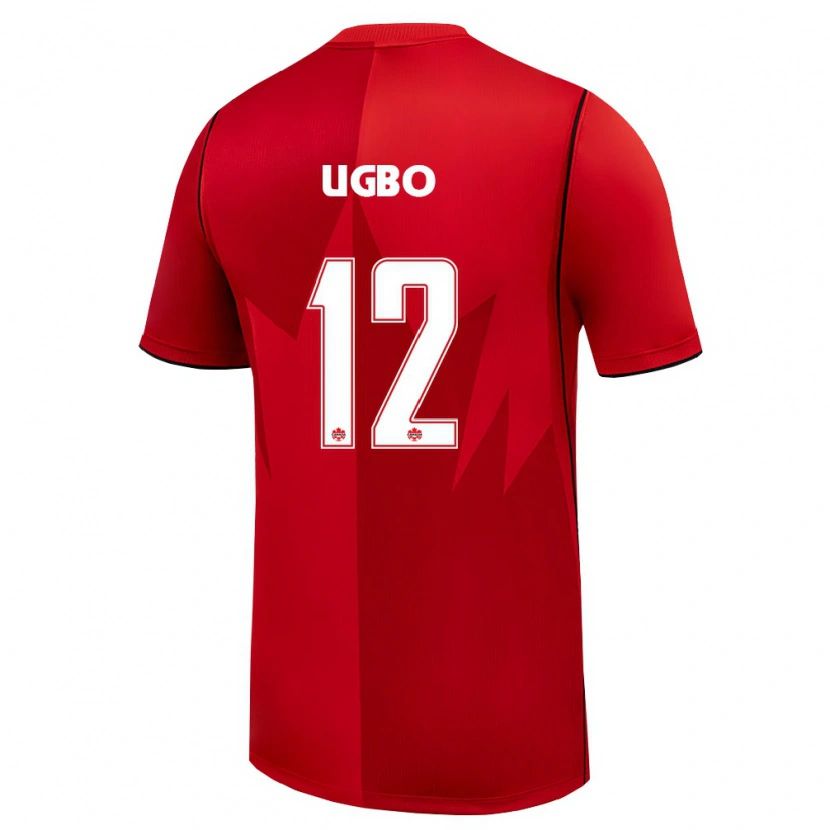 Danxen Kid Canada Ike Ugbo #12 Red White Home Jersey 26-28 T-Shirt