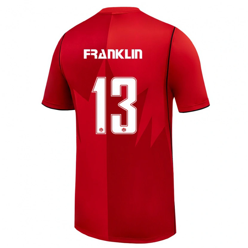 Danxen Kid Canada Kobe Franklin #13 Red White Home Jersey 26-28 T-Shirt
