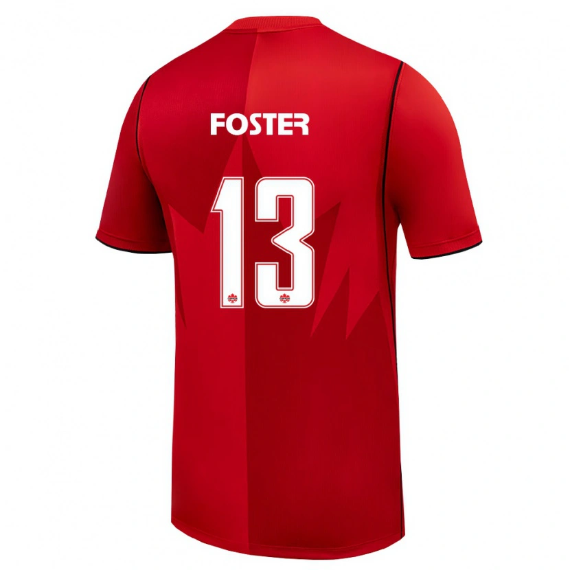 Danxen Kid Canada Rylee Foster #13 Red White Home Jersey 26-28 T-Shirt
