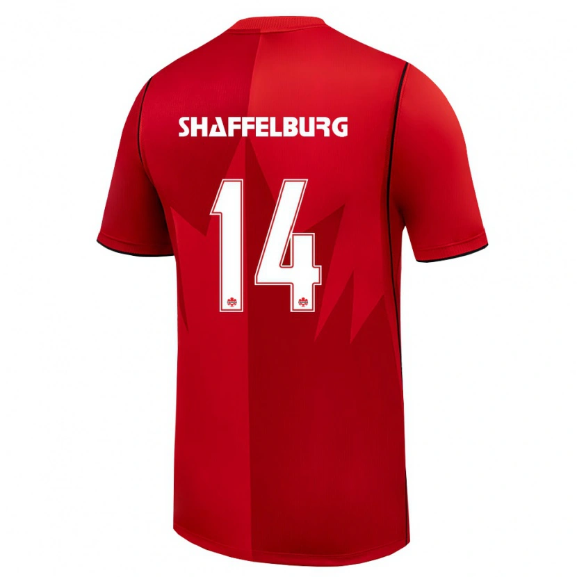 Danxen Kid Canada Jacob Shaffelburg #14 Red White Home Jersey 26-28 T-Shirt