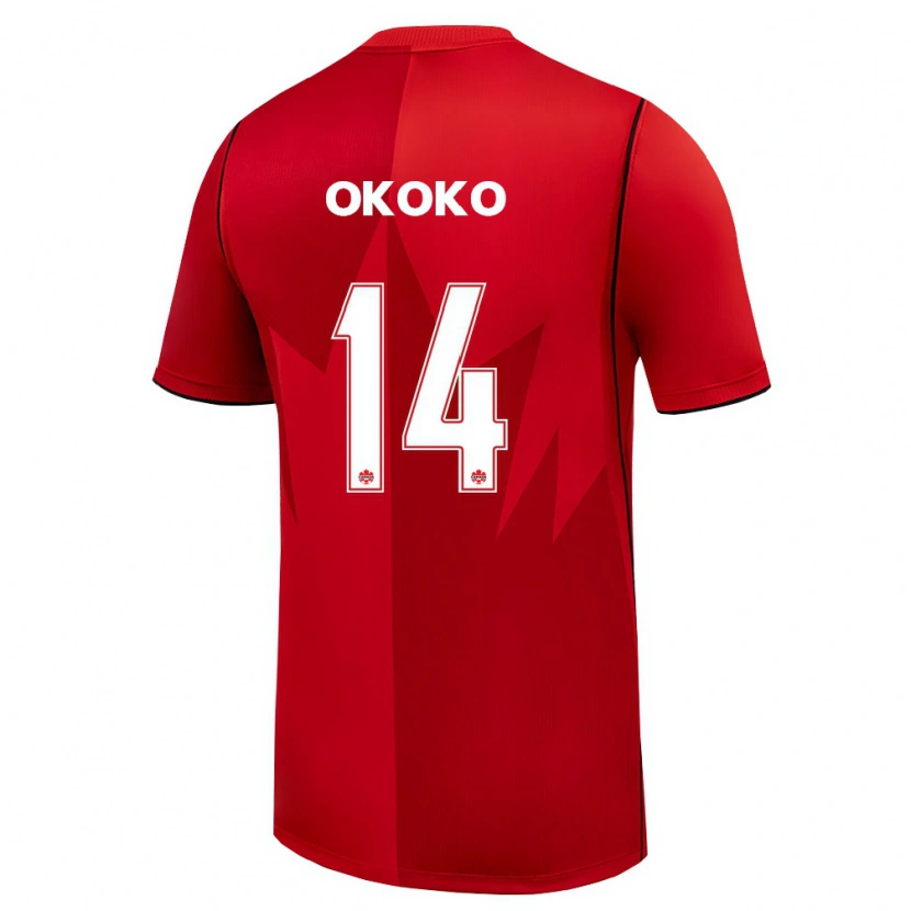 Danxen Kid Canada Lohamba Okoko #14 Red White Home Jersey 26-28 T-Shirt