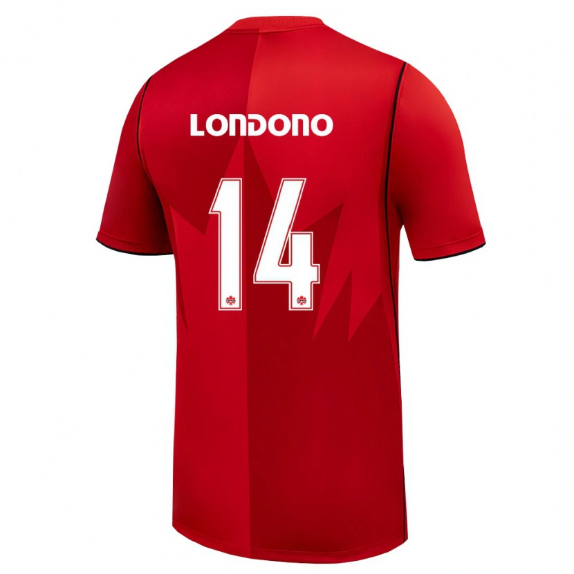 Danxen Kid Canada Tyler Londono #14 Red White Home Jersey 26-28 T-Shirt