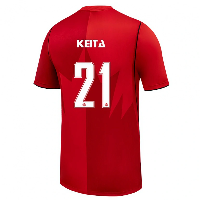 Danxen Kid Canada Samsy Keita #21 Red White Home Jersey 26-28 T-Shirt
