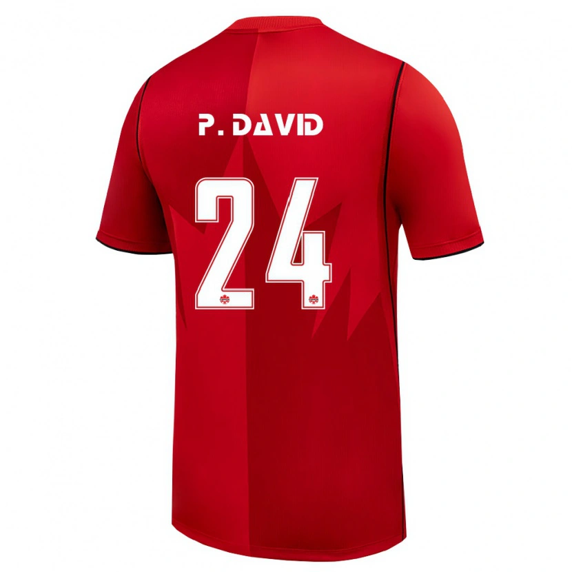 Danxen Kid Canada Promise David #24 Red White Home Jersey 26-28 T-Shirt