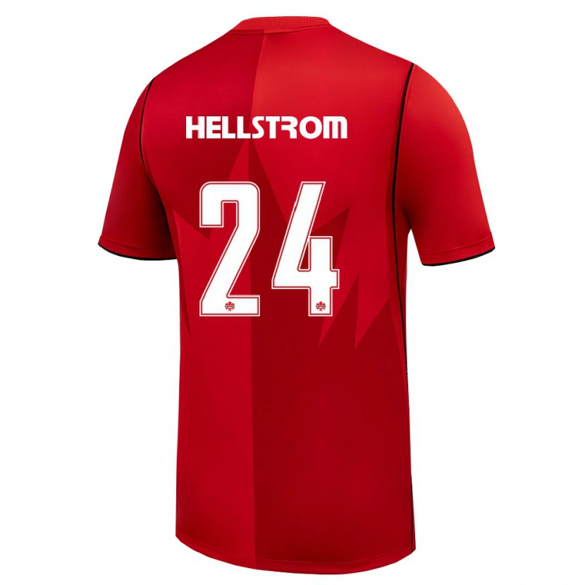 Danxen Kid Canada Jenna Hellstrom #24 Red White Home Jersey 26-28 T-Shirt