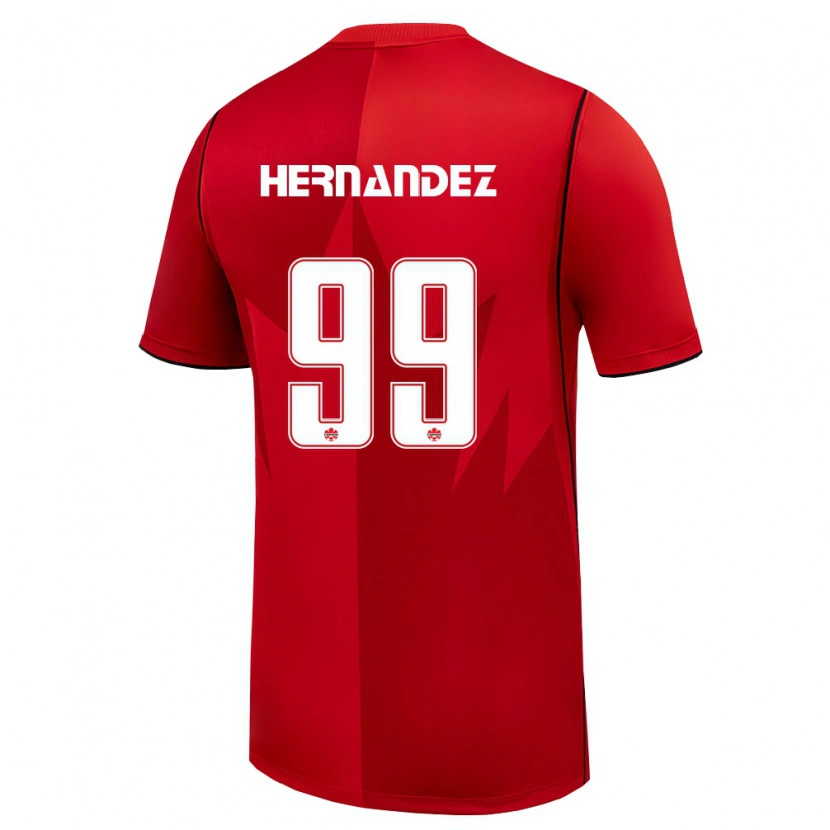 Danxen Kid Canada Jeneva Hernandez Gray #99 Red White Home Jersey 26-28 T-Shirt