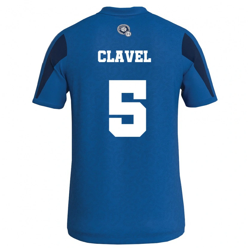 Danxen Kid El Salvador Rudy Clavel #5 Blue Navy Home Jersey 26-28 T-Shirt