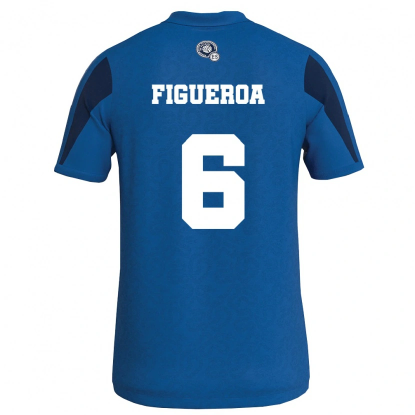 Danxen Kid El Salvador Elder Figueroa #6 Blue Navy Home Jersey 26-28 T-Shirt
