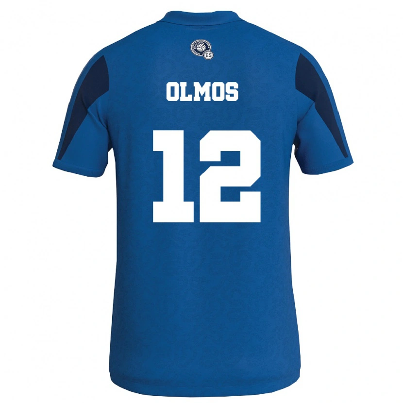 Danxen Kid El Salvador Justin Olmos #12 Blue Navy Home Jersey 26-28 T-Shirt