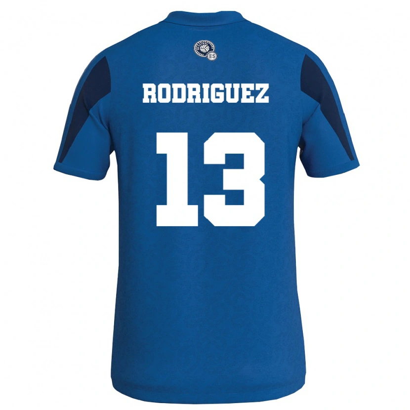 Danxen Kid El Salvador Nelson Rodríguez #13 Blue Navy Home Jersey 26-28 T-Shirt