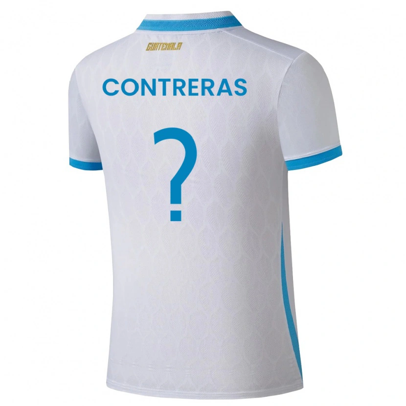 Danxen Kid Guatemala Betzael Contreras #0 White Sky Blue Gold Home Jersey 26-28 T-Shirt