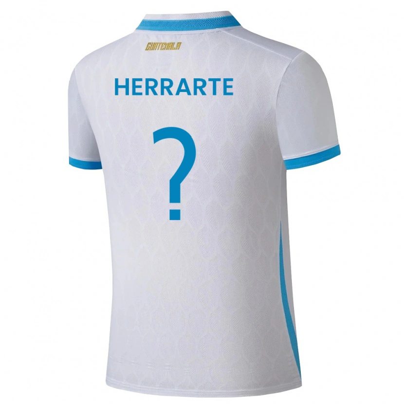 Danxen Kid Guatemala María Herrarte #0 White Sky Blue Gold Home Jersey 26-28 T-Shirt