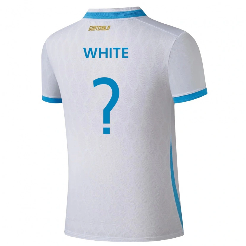 Danxen Kid Guatemala Megan White #0 White Sky Blue Gold Home Jersey 26-28 T-Shirt