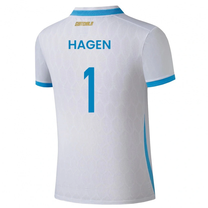 Danxen Kid Guatemala Nicholas Hagen #1 White Sky Blue Gold Home Jersey 26-28 T-Shirt