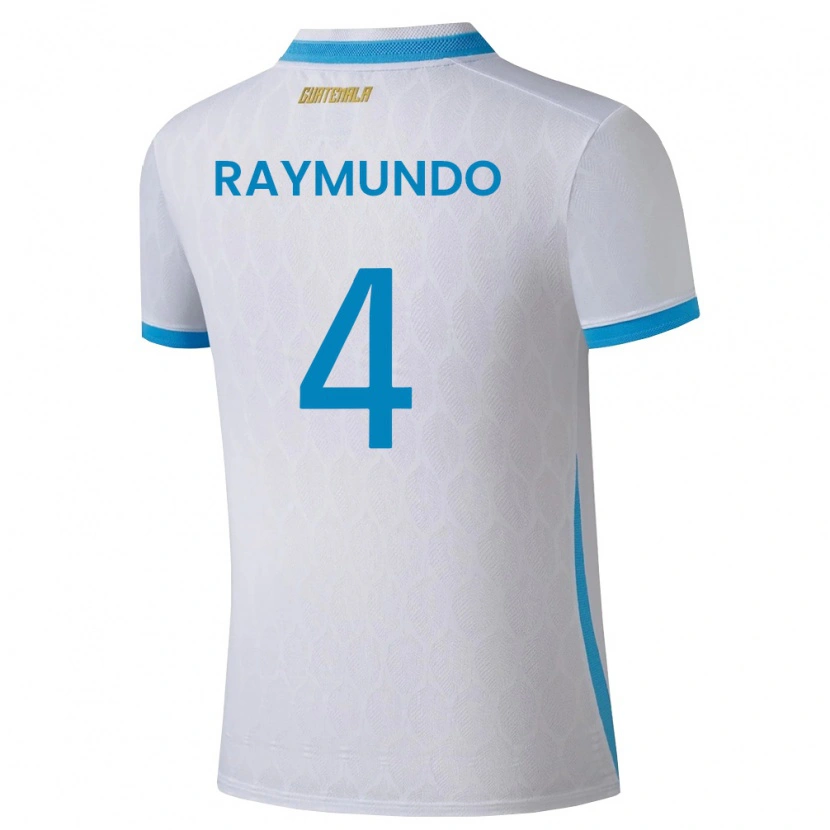 Danxen Kid Guatemala Cristopher Raymundo #4 White Sky Blue Gold Home Jersey 26-28 T-Shirt