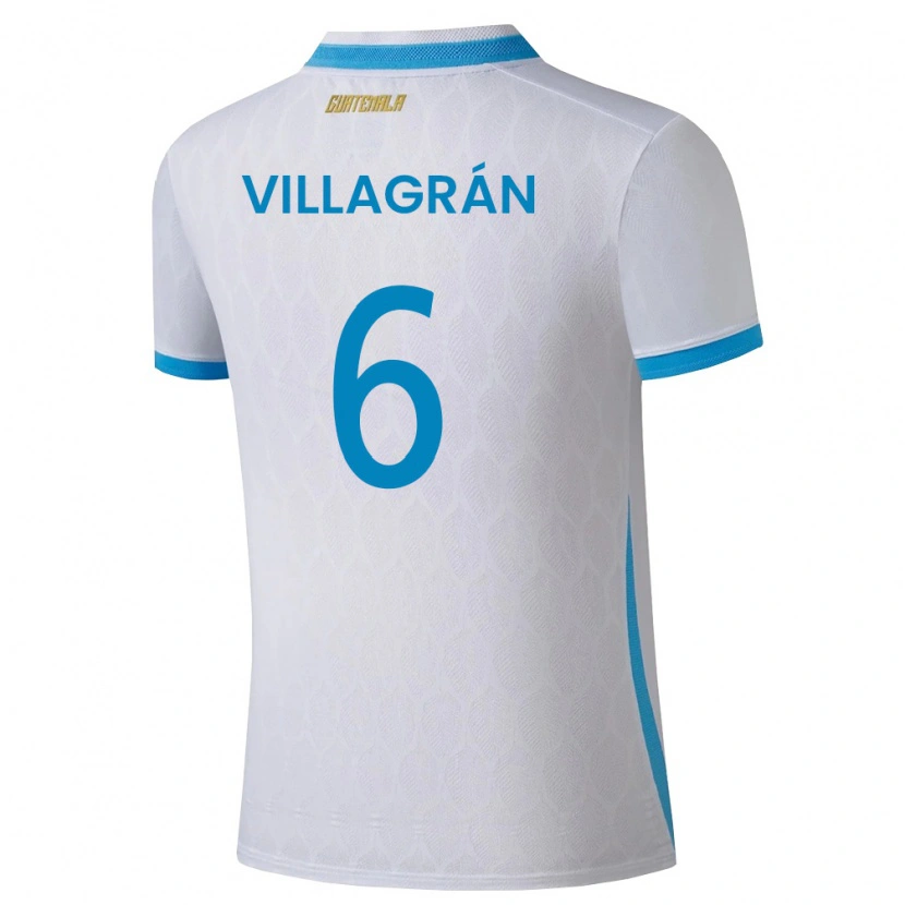Danxen Kid Guatemala Williams Villagrán #6 White Sky Blue Gold Home Jersey 26-28 T-Shirt