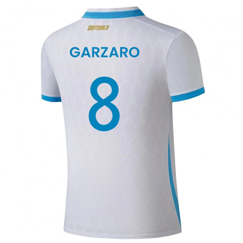 Danxen Kid Guatemala Santiago Garzaro #8 White Sky Blue Gold Home Jersey 26-28 T-Shirt
