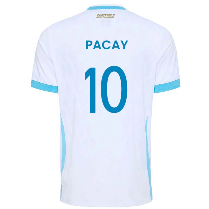 Danxen Kid Guatemala Cristofer Pacay #10 White Sky Blue Gold Home Jersey 26-28 T-Shirt