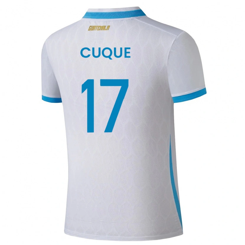 Danxen Kid Guatemala Diego Cuque #17 White Sky Blue Gold Home Jersey 26-28 T-Shirt
