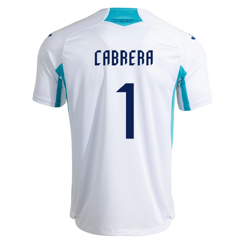 Danxen Kid Honduras Jhozua Cabrera #1 White Blue Sky Blue Home Jersey 26-28 T-Shirt