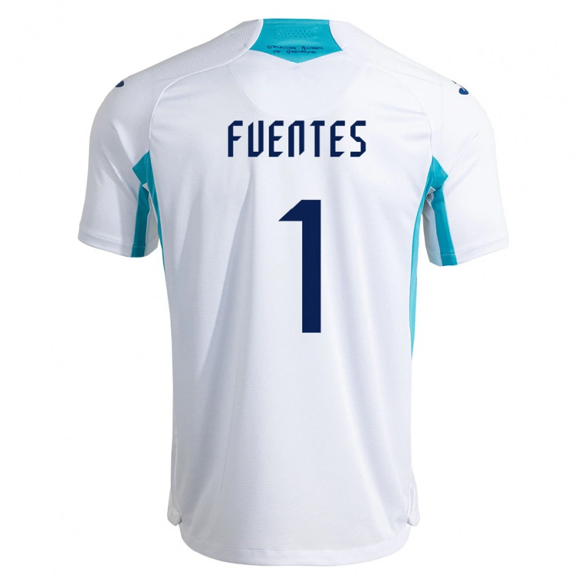 Danxen Kid Honduras Eliezer Fuentes #1 White Blue Sky Blue Home Jersey 26-28 T-Shirt
