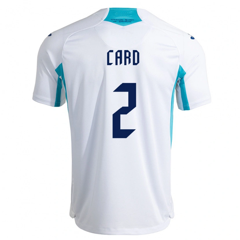 Danxen Kid Honduras Samuel Card #2 White Blue Sky Blue Home Jersey 26-28 T-Shirt