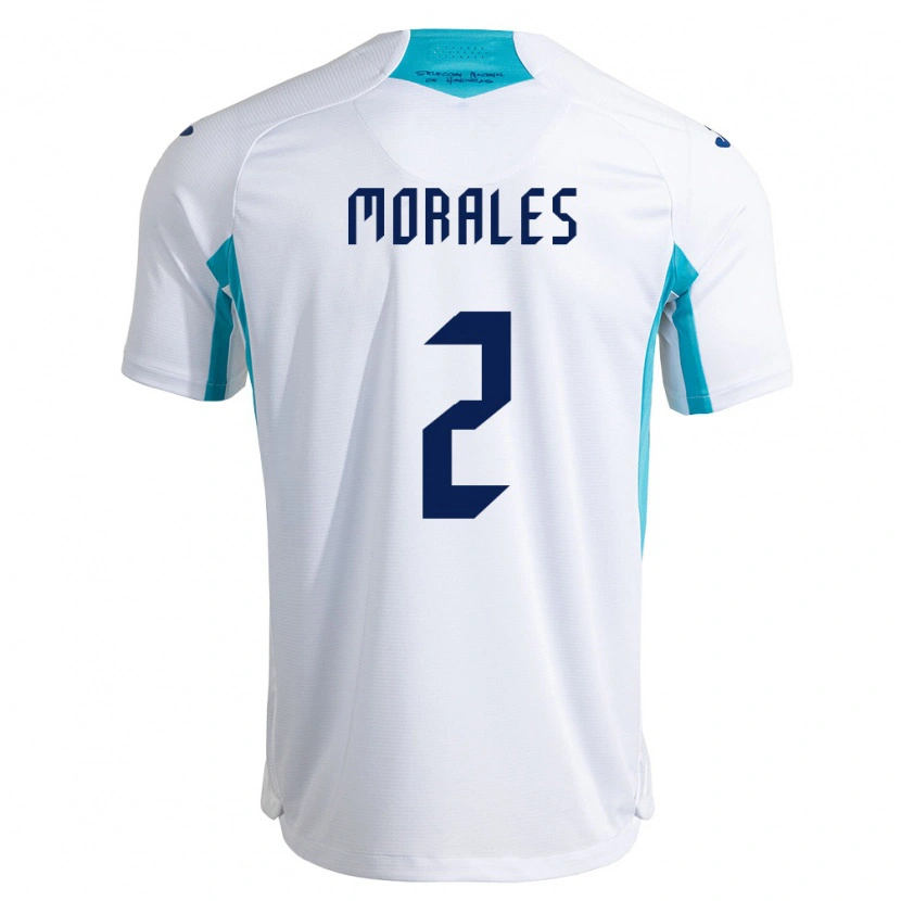 Danxen Kid Honduras Yensel Morales #2 White Blue Sky Blue Home Jersey 26-28 T-Shirt