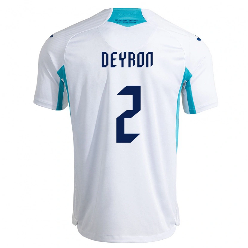 Danxen Kid Honduras Deyron Martínez #2 White Blue Sky Blue Home Jersey 26-28 T-Shirt