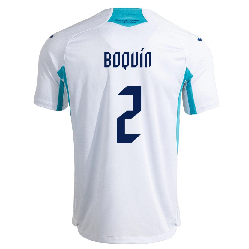 Danxen Kid Honduras Stiven Boquín #2 White Blue Sky Blue Home Jersey 26-28 T-Shirt