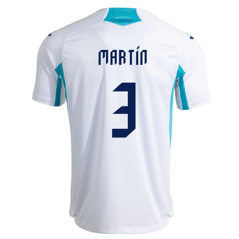 Danxen Kid Honduras Enmanuel Martín #3 White Blue Sky Blue Home Jersey 26-28 T-Shirt