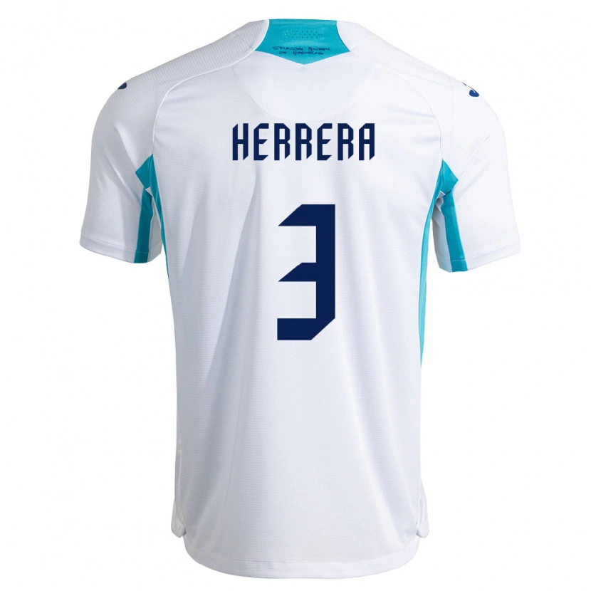 Danxen Kid Honduras David Herrera #3 White Blue Sky Blue Home Jersey 26-28 T-Shirt