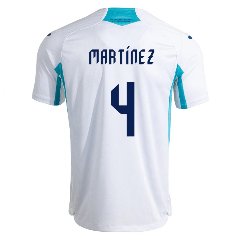 Danxen Kid Honduras Julián Martínez #4 White Blue Sky Blue Home Jersey 26-28 T-Shirt