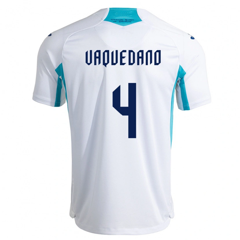 Danxen Kid Honduras Brayan Vaquedano #4 White Blue Sky Blue Home Jersey 26-28 T-Shirt