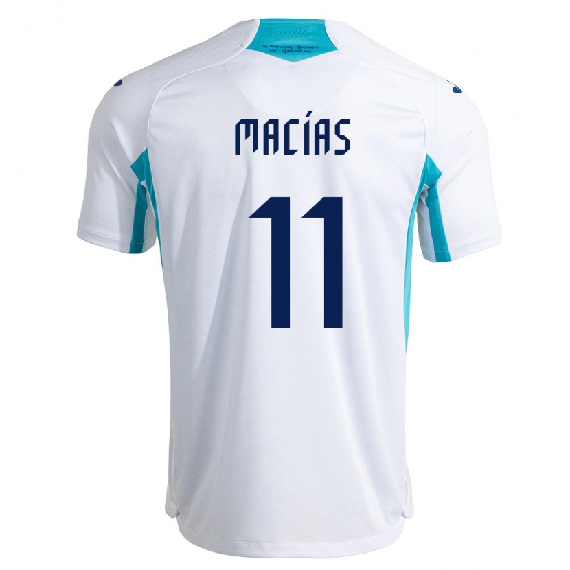 Danxen Kid Honduras Jefryn Macías #11 White Blue Sky Blue Home Jersey 26-28 T-Shirt