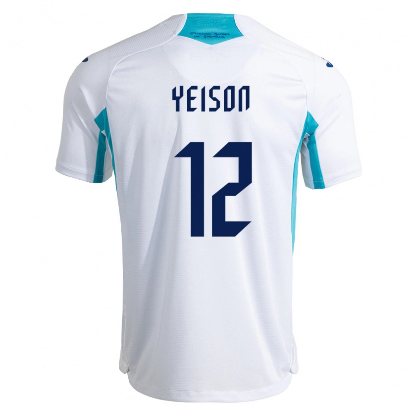 Danxen Kid Honduras Yeison Mejía #12 White Blue Sky Blue Home Jersey 26-28 T-Shirt