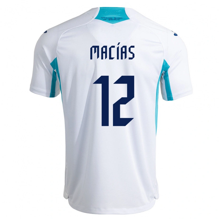 Danxen Kid Honduras Owen Macías #12 White Blue Sky Blue Home Jersey 26-28 T-Shirt